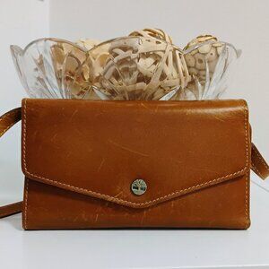 Timberland Leather Crossbody Bag Tan RFID